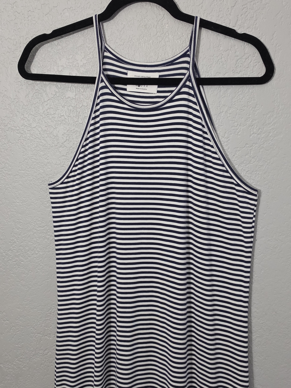 Southcott Bamboo Racerback Striped Maxi Dress Navy & White Womens Small - Picture 2 of 8